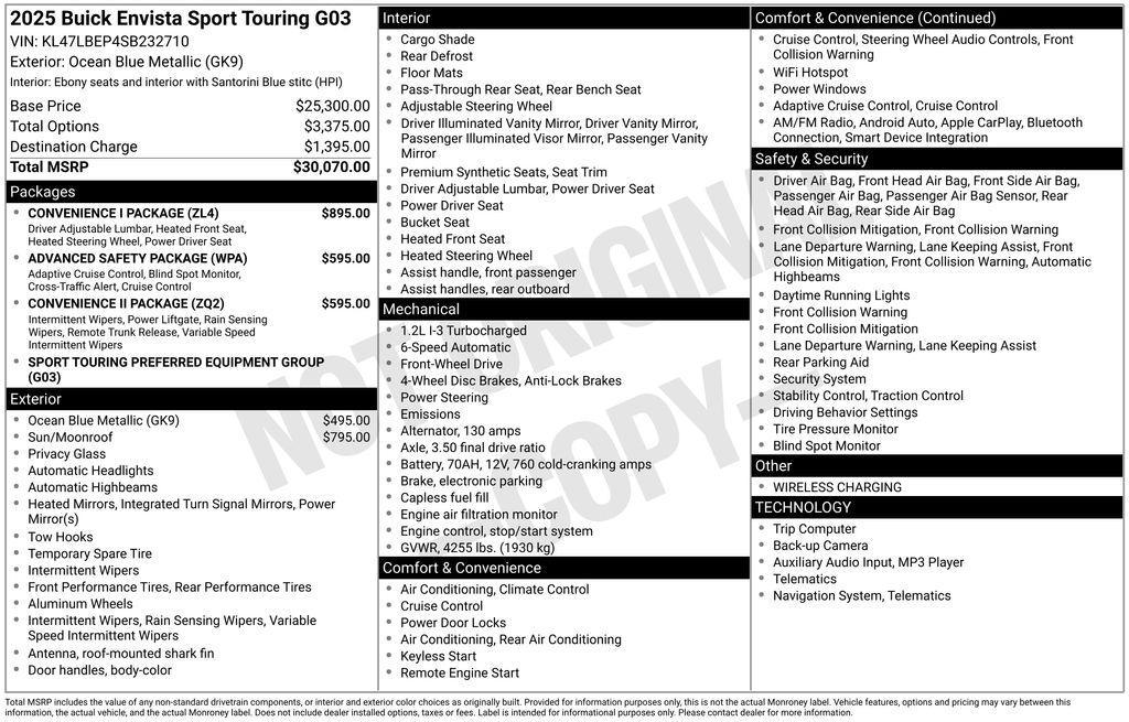 used 2025 Buick Envista car, priced at $25,000