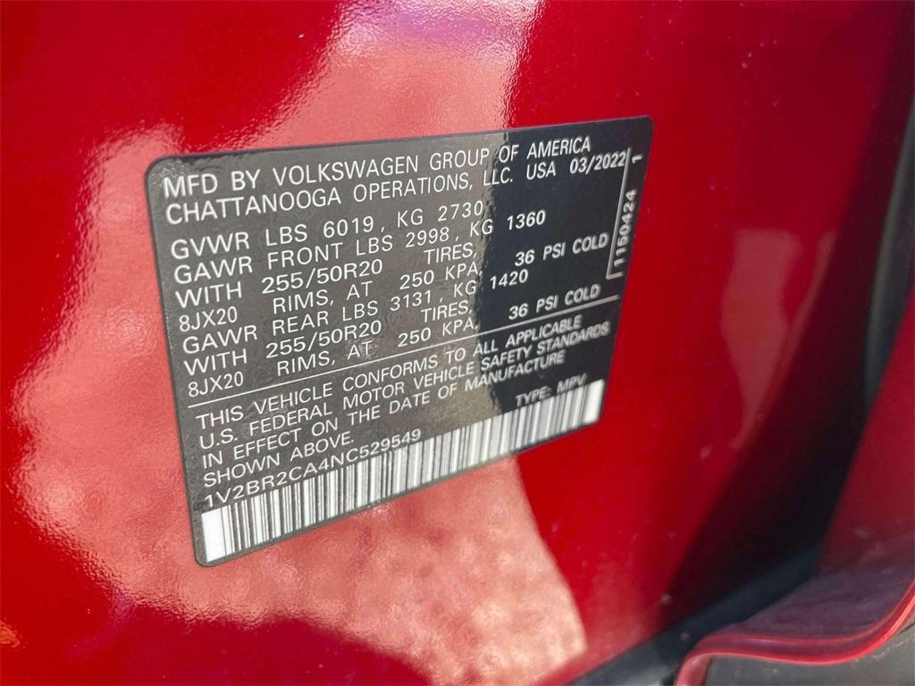 used 2022 Volkswagen Atlas car, priced at $27,584