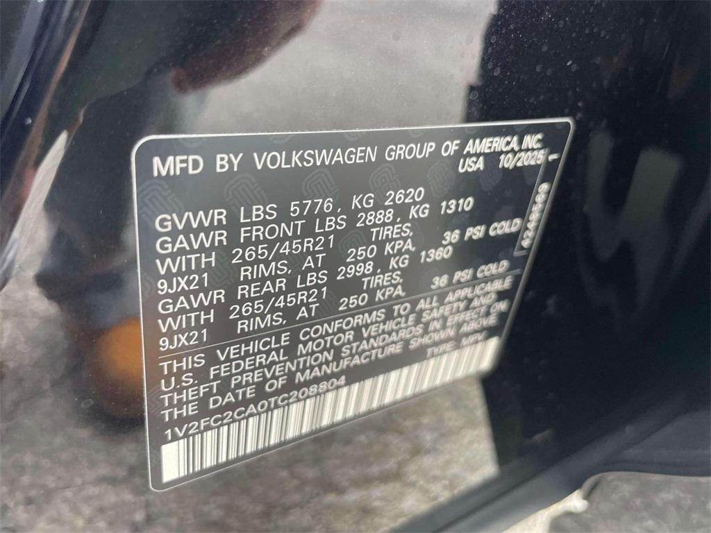 new 2026 Volkswagen Atlas Cross Sport car, priced at $53,196