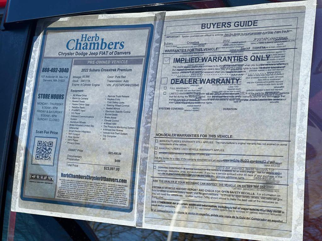 used 2022 Subaru Crosstrek car, priced at $21,788