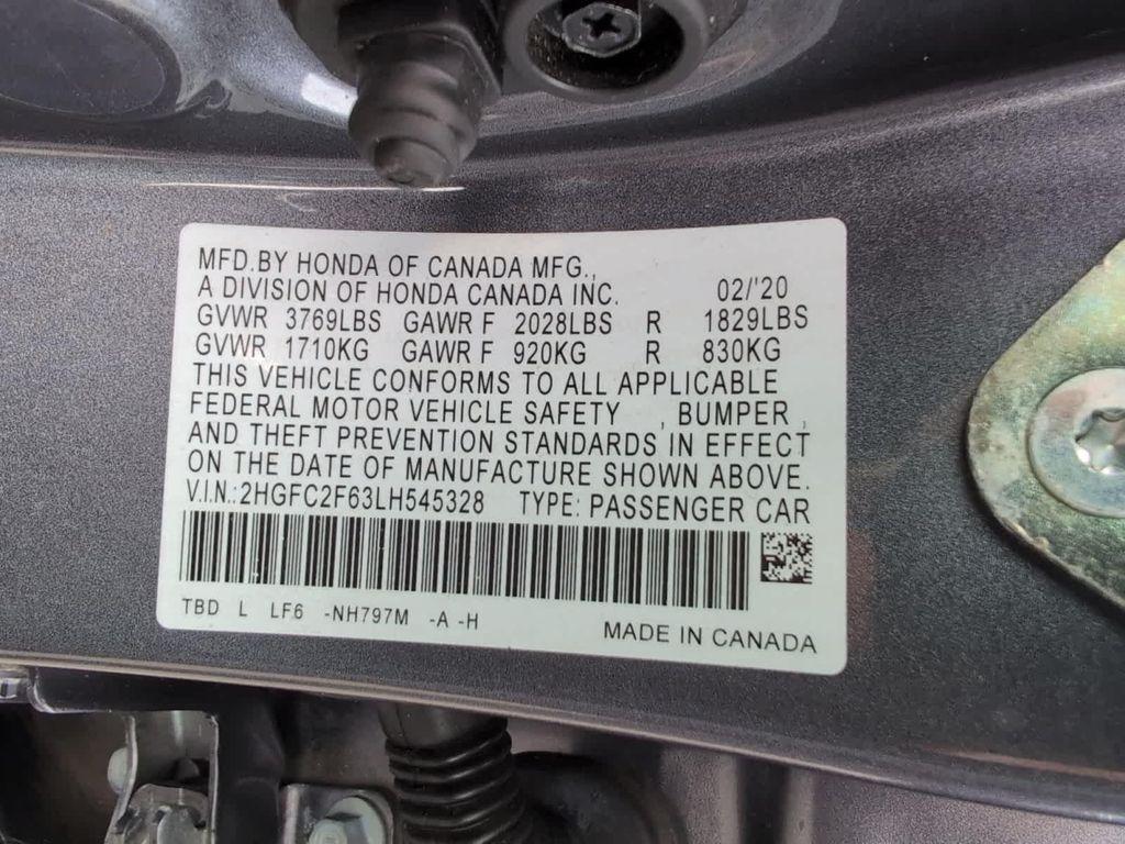 used 2020 Honda Civic car, priced at $17,588