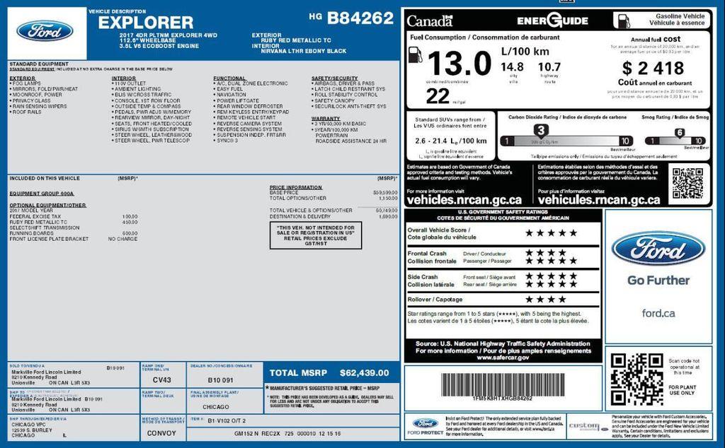 used 2017 Ford Explorer car, priced at $18,495