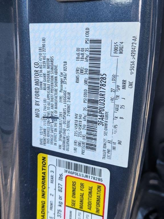 used 2018 Ford Fusion Hybrid car, priced at $8,998