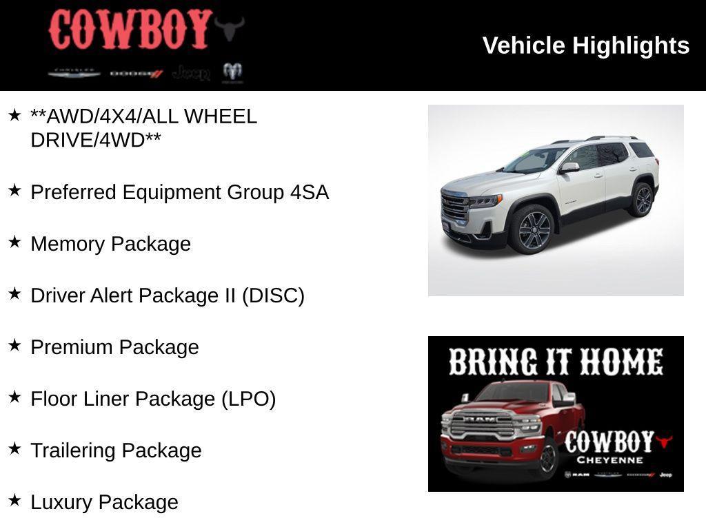 used 2020 GMC Acadia car, priced at $22,895