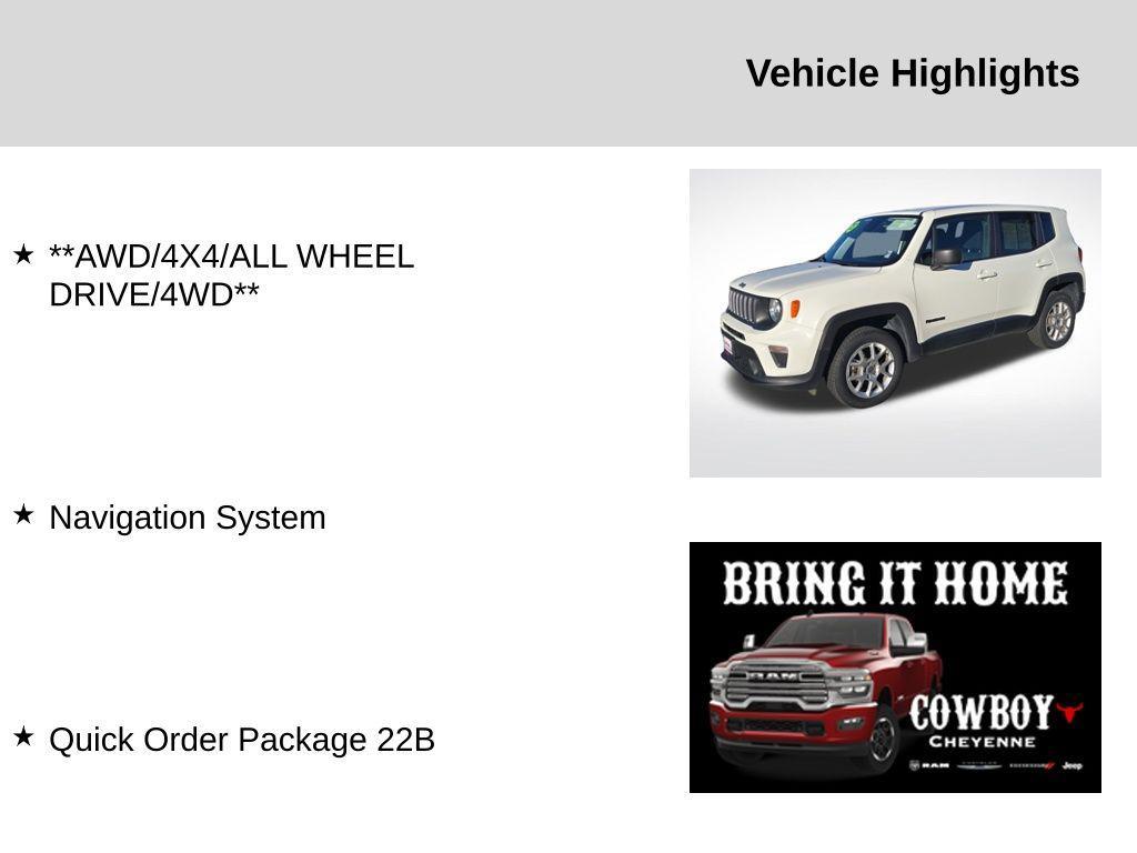 used 2023 Jeep Renegade car, priced at $20,594