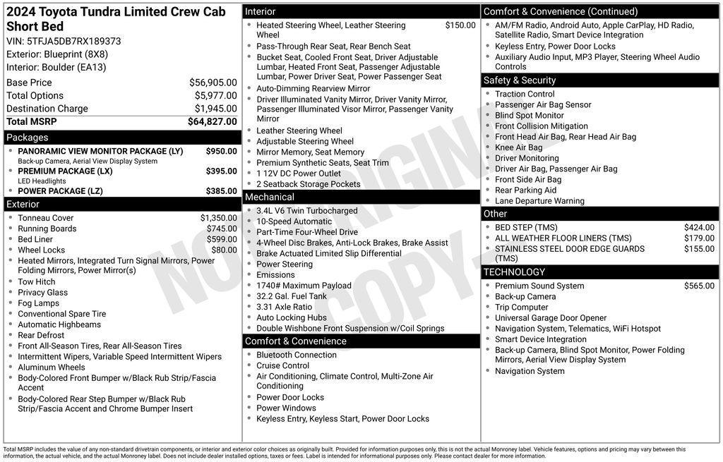 used 2024 Toyota Tundra car, priced at $46,995