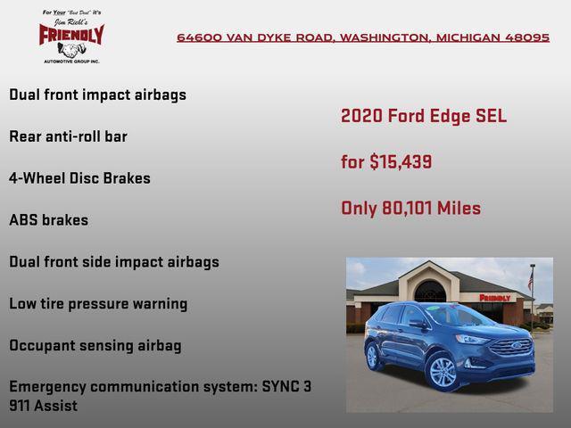 used 2020 Ford Edge car, priced at $15,439