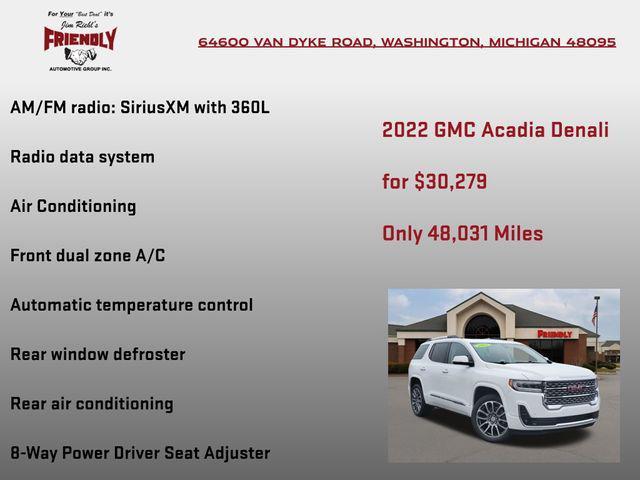 used 2022 GMC Acadia car, priced at $30,279