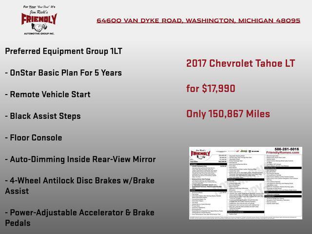 used 2017 Chevrolet Tahoe car, priced at $17,990