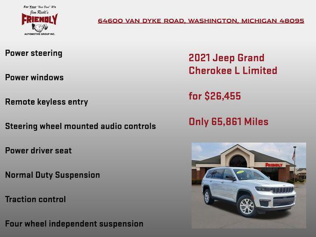 used 2021 Jeep Grand Cherokee L car, priced at $26,455