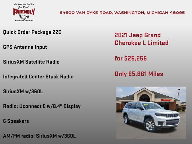 used 2021 Jeep Grand Cherokee L car, priced at $26,256