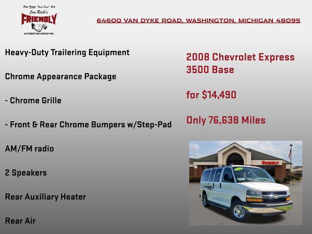 used 2008 Chevrolet Express 3500 car, priced at $14,490