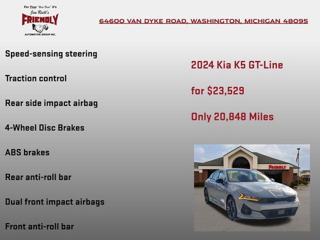 used 2024 Kia K5 car, priced at $23,529