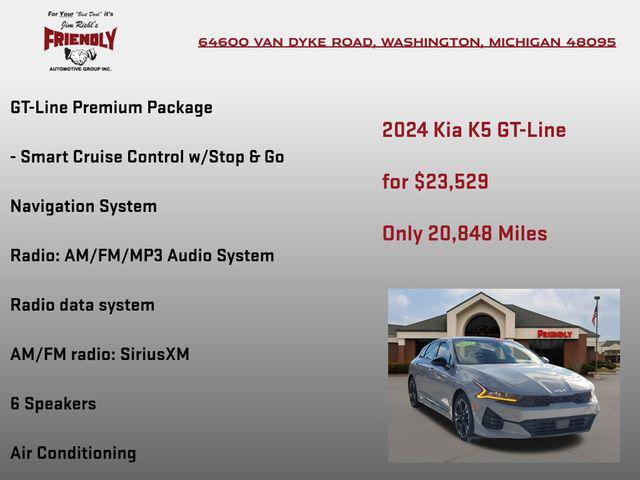 used 2024 Kia K5 car, priced at $23,529