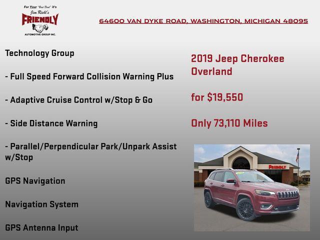 used 2019 Jeep Cherokee car, priced at $19,550