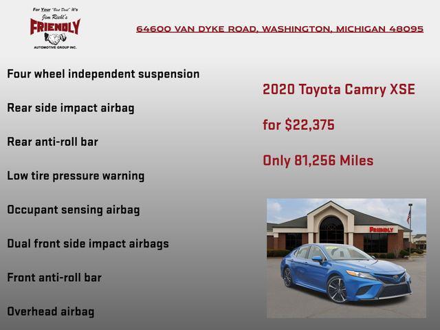 used 2020 Toyota Camry car, priced at $22,375