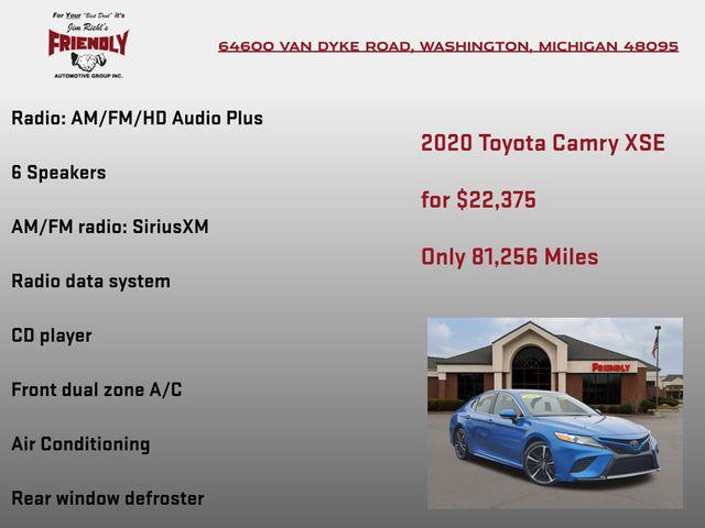 used 2020 Toyota Camry car, priced at $22,375