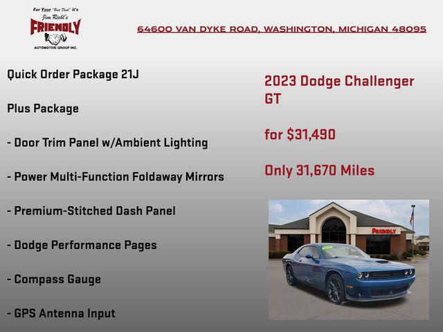 used 2023 Dodge Challenger car, priced at $31,490
