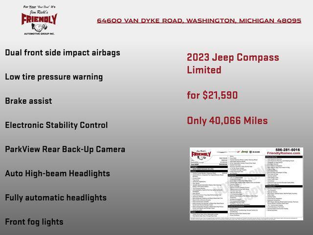 used 2023 Jeep Compass car, priced at $21,590