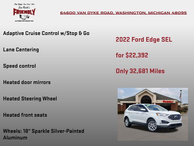 used 2022 Ford Edge car, priced at $22,392