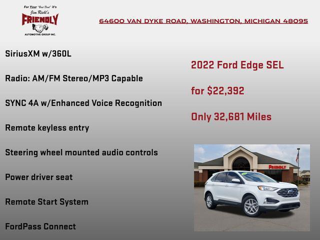 used 2022 Ford Edge car, priced at $22,392