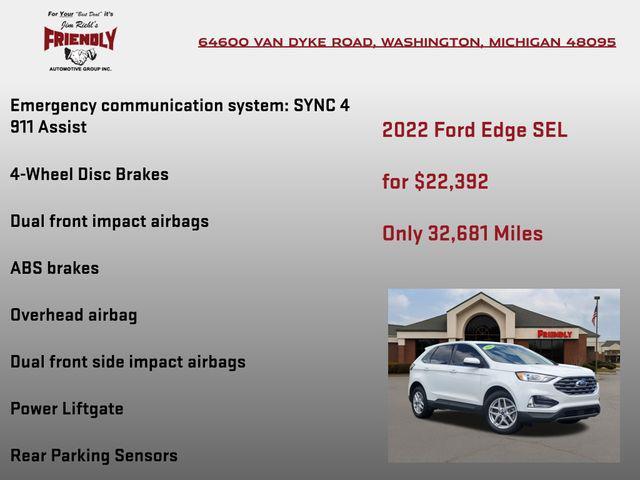 used 2022 Ford Edge car, priced at $22,392