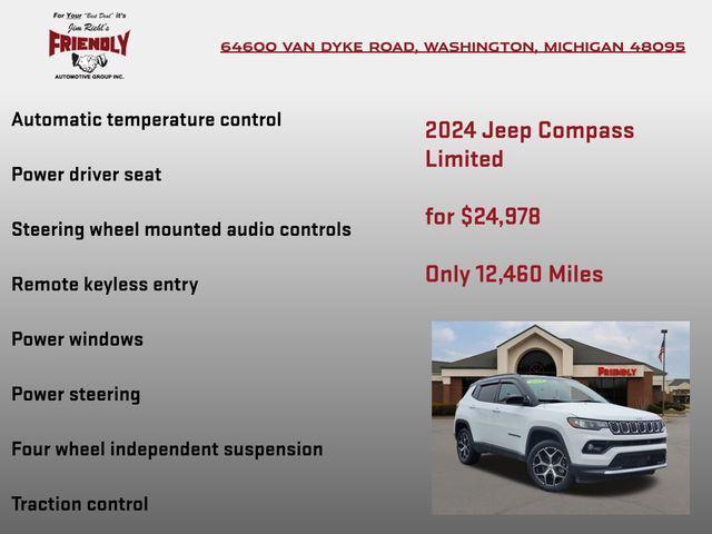 used 2024 Jeep Compass car, priced at $24,978