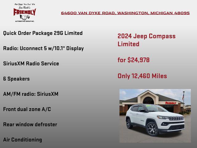 used 2024 Jeep Compass car, priced at $24,978