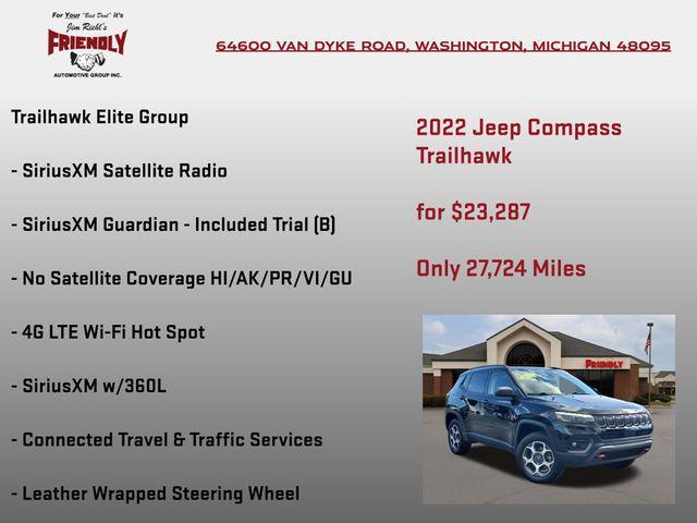 used 2022 Jeep Compass car, priced at $23,287
