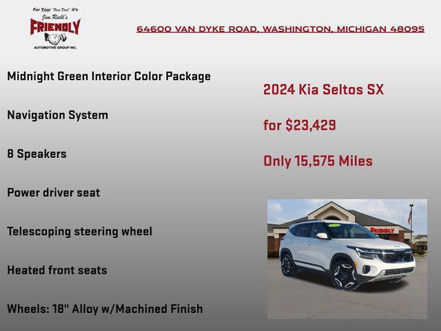 used 2024 Kia Seltos car, priced at $23,429