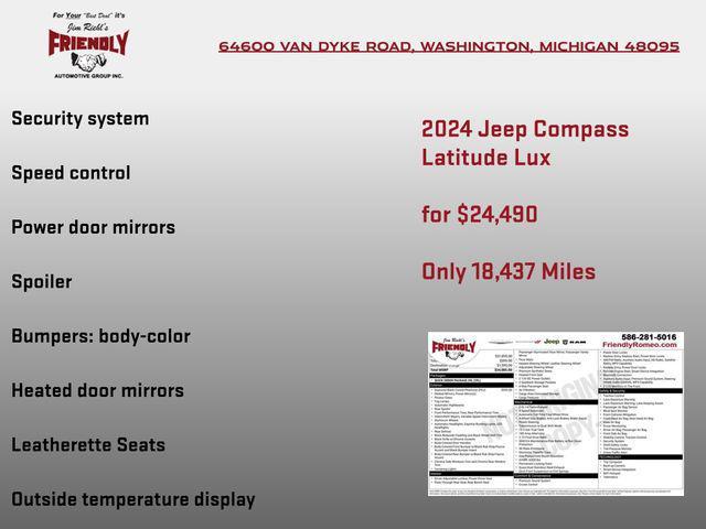 used 2024 Jeep Compass car, priced at $24,490