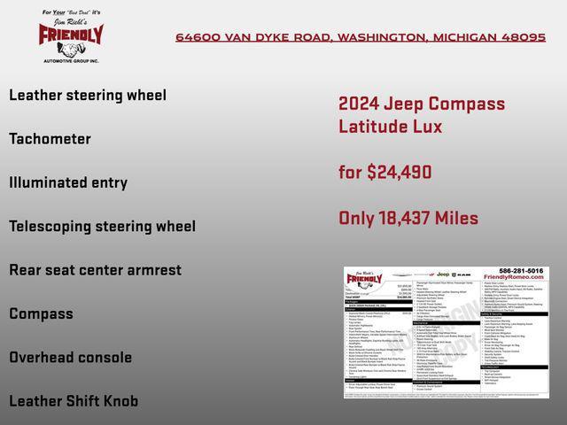 used 2024 Jeep Compass car, priced at $24,490