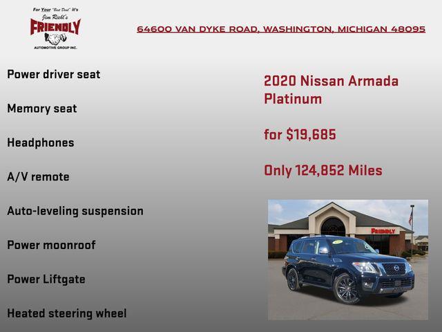 used 2020 Nissan Armada car, priced at $19,685