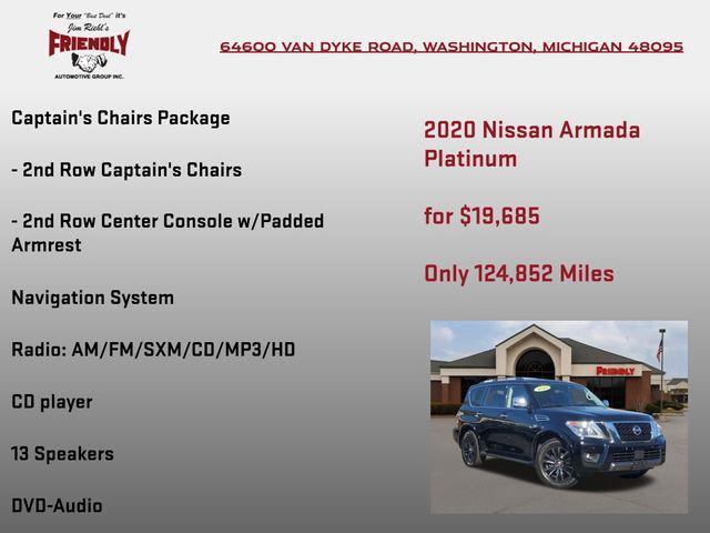 used 2020 Nissan Armada car, priced at $19,685