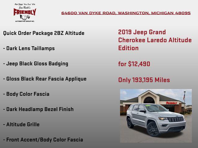 used 2019 Jeep Grand Cherokee car, priced at $12,490