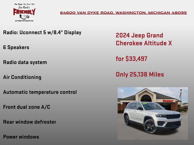used 2024 Jeep Grand Cherokee car, priced at $33,497