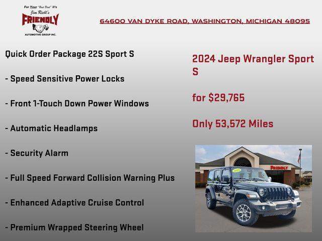 used 2024 Jeep Wrangler car, priced at $29,765