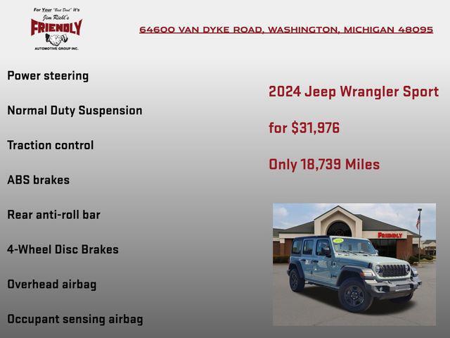 used 2024 Jeep Wrangler car, priced at $31,976