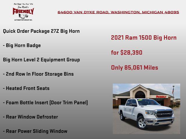 used 2021 Ram 1500 car, priced at $28,390