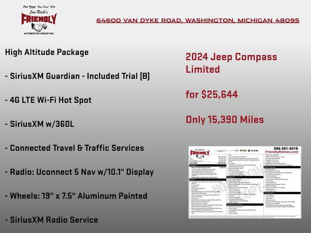 used 2024 Jeep Compass car, priced at $25,644