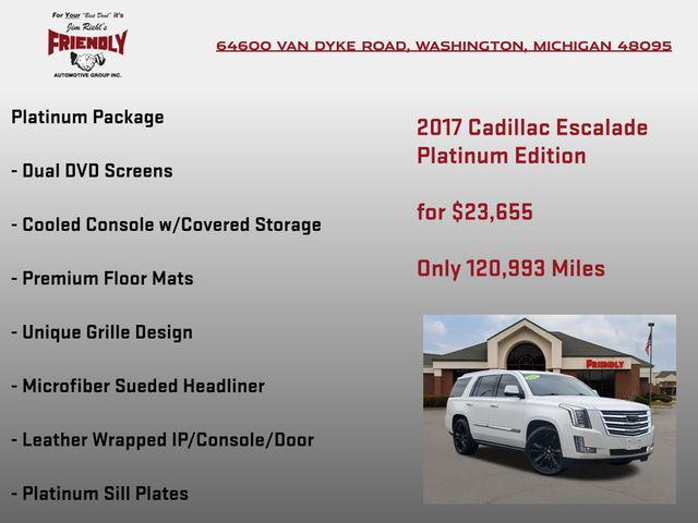 used 2017 Cadillac Escalade car, priced at $23,479