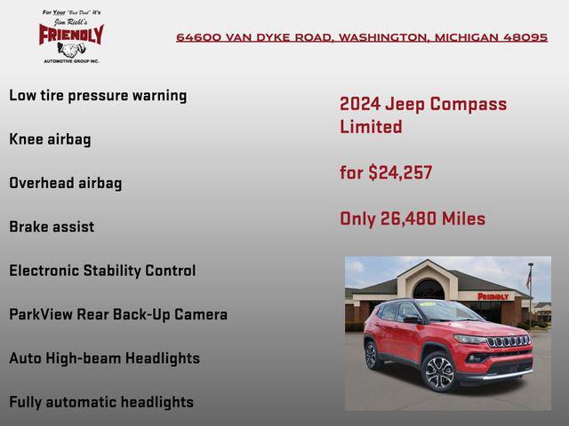 used 2024 Jeep Compass car, priced at $24,257
