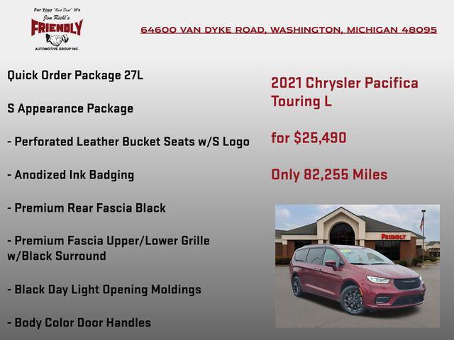 used 2021 Chrysler Pacifica car, priced at $25,490