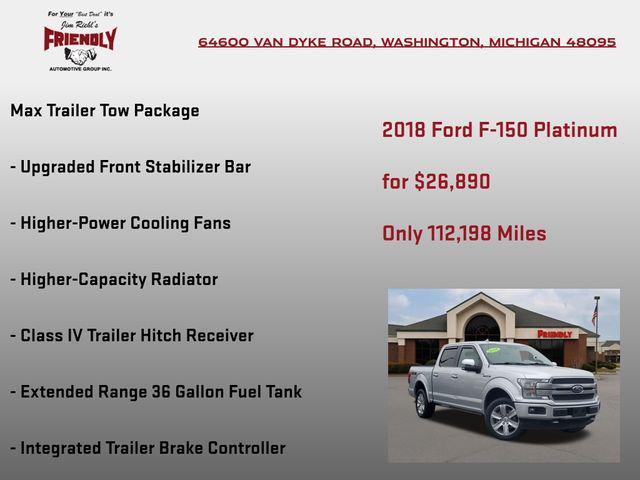 used 2018 Ford F-150 car, priced at $26,890