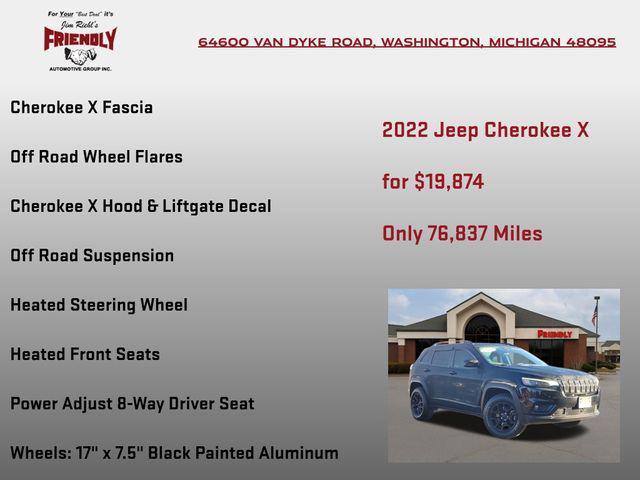 used 2022 Jeep Cherokee car, priced at $19,874