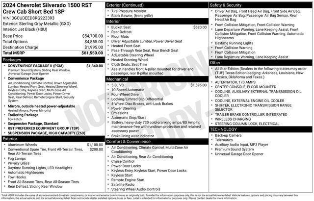 used 2024 Chevrolet Silverado 1500 car, priced at $47,699