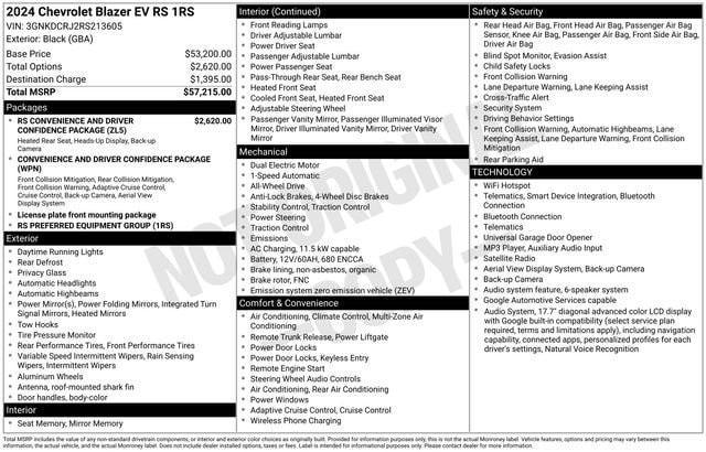used 2024 Chevrolet Blazer EV car, priced at $30,197