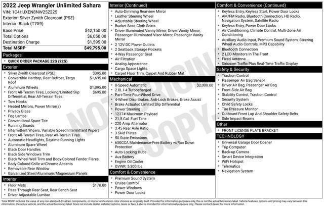 used 2022 Jeep Wrangler Unlimited car, priced at $28,371