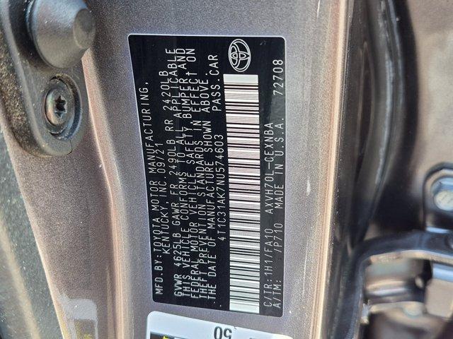 used 2022 Toyota Camry Hybrid car, priced at $20,261