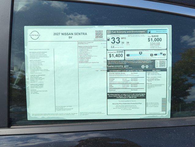 new 2027 Nissan Sentra car, priced at $27,504